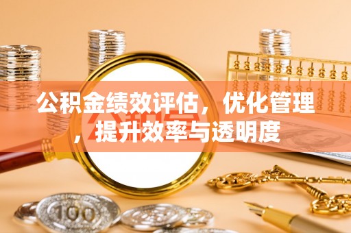 隰县公积金绩效评估，优化管理，提升效率与透明度